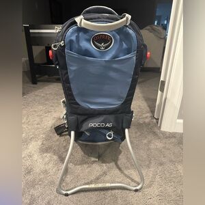 Osprey Poco AG Child Carrier Backpack in Blue and Gray